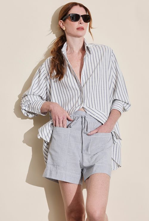 Shorts Ceram Listra Azul