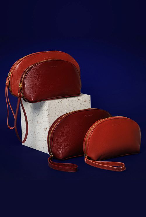 Necessaire em Couro Media Navassa Bordo