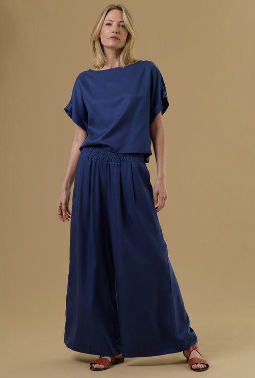 Blusa Ancara Lyocell Marinho