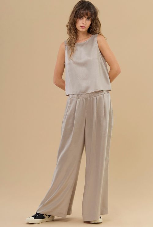 Regata Stiniva Em Lyocell Cropped Cinza