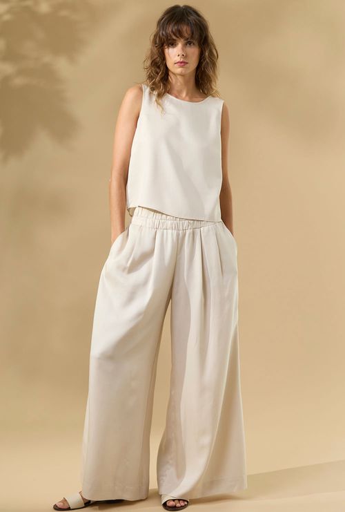 Regata Stiniva Em Lyocell Cropped Areia