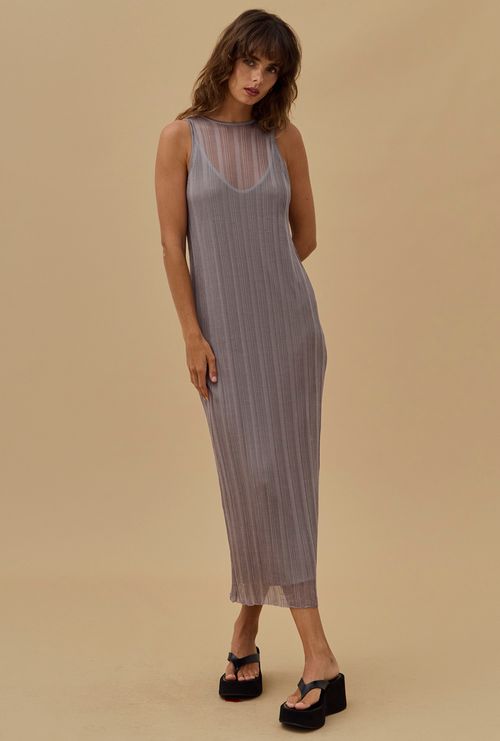 Vestido Cold Lake Cinza