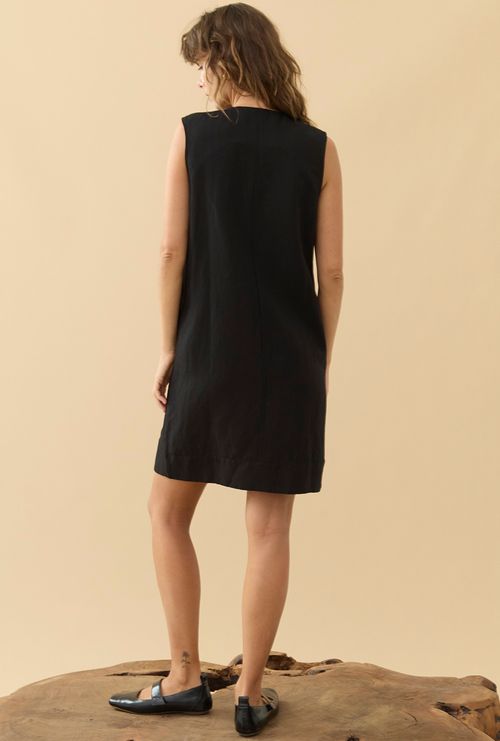 Vestido Transpassado Estônia Preto