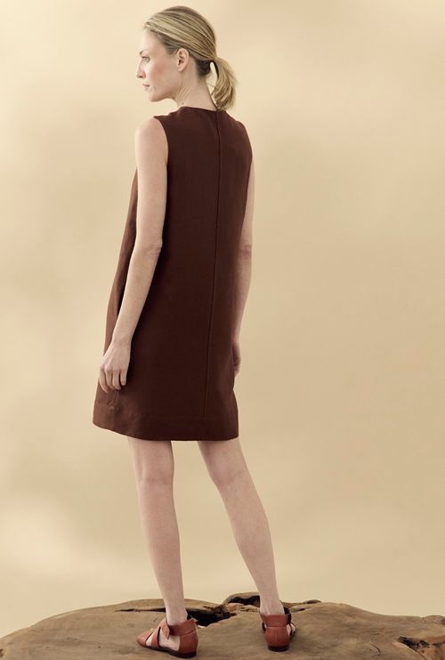 Vestido Transpassado Estônia Marrom