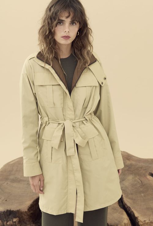 Trench Dupla Face Emae Areia