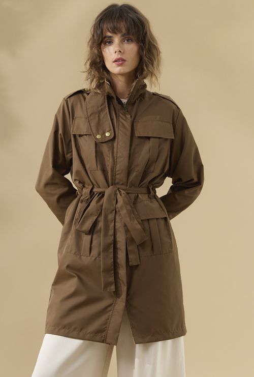 Trench Dupla Face Emae Marrom