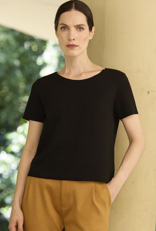 Blusa em Boucle Dock Preto