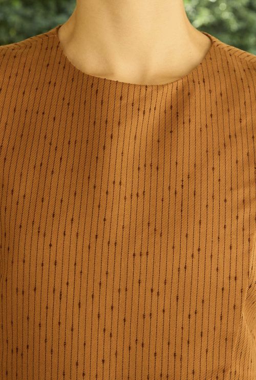 Regata Devon caramelo listra marrom