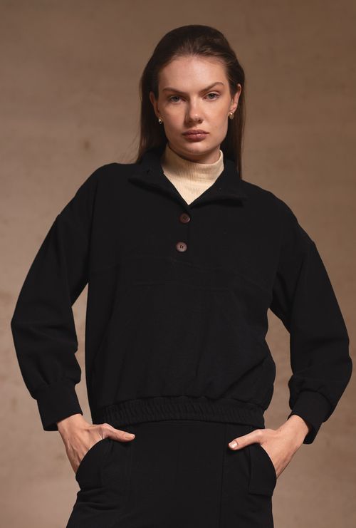 Blusa Moletom Estelas Preto