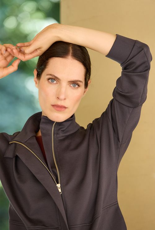 Jaqueta Rawabi Lyocell Azul Noite