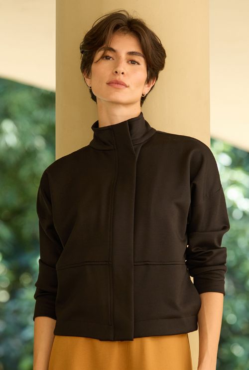 Jaqueta Rawabi Lyocell Preto
