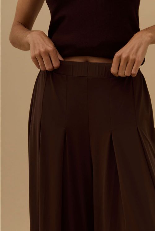 Calca Pantacourt Daito Marrom