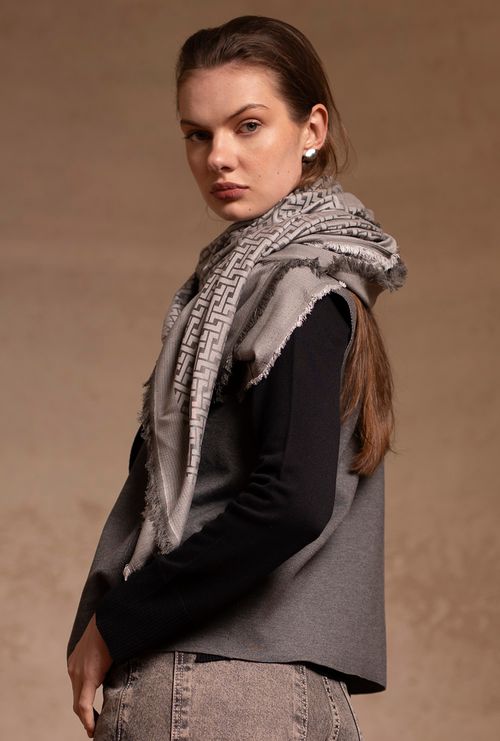 Echarpe Guizo Cinza Claro