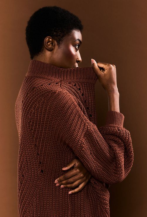 Blusa Guadalupe Tricot Marrom