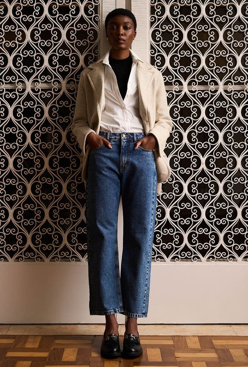 Calça Reta Gaia Jeans Medio