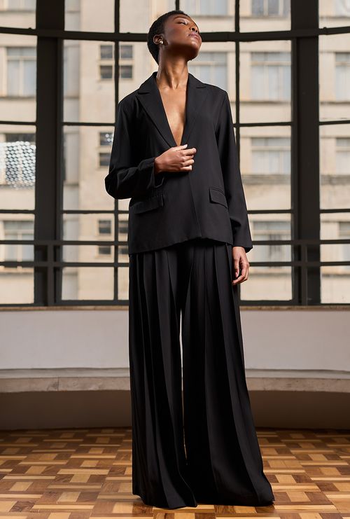 Calça Chiloe Crepe Patou preto