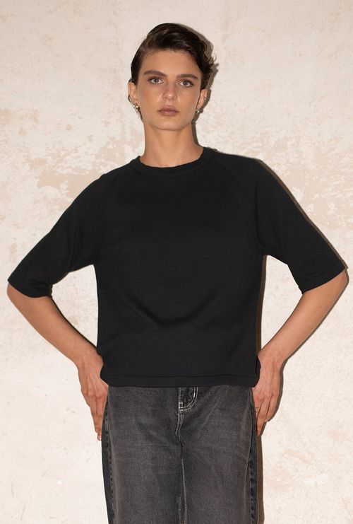Blusa Broke Tricot Preto