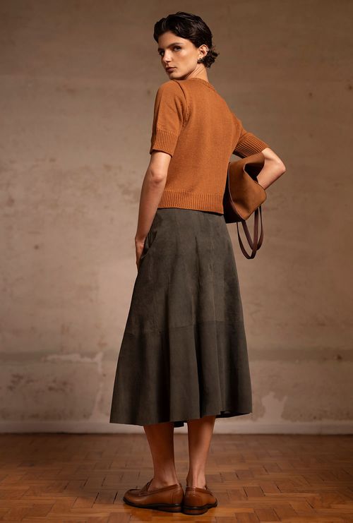 Blusa Guajara Tricot Caramelo