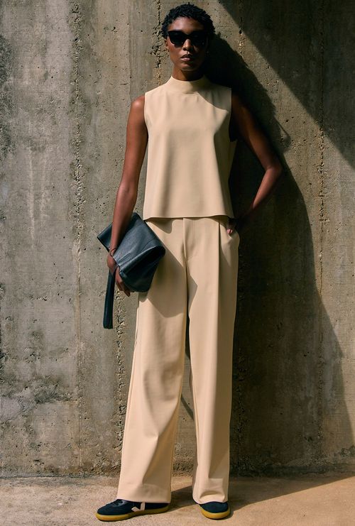 Calca Alfaiataria Reta Cascade Bege