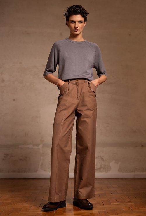 Calça Reta Etolin Marrom