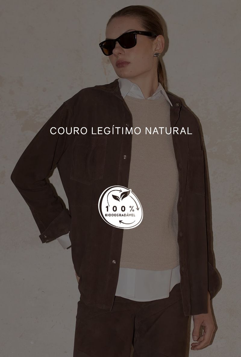 Camisa de Couro Chamois Folly Cafe