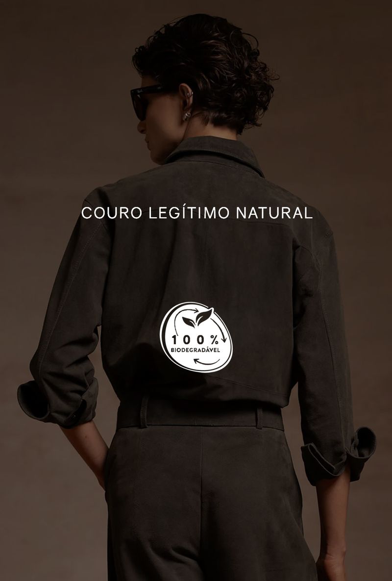 Camisa de Couro Chamois Folly Verde
