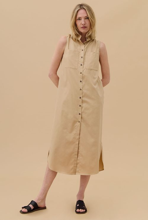 Chemise Eva em Algodão Egípcio Bege Escuro