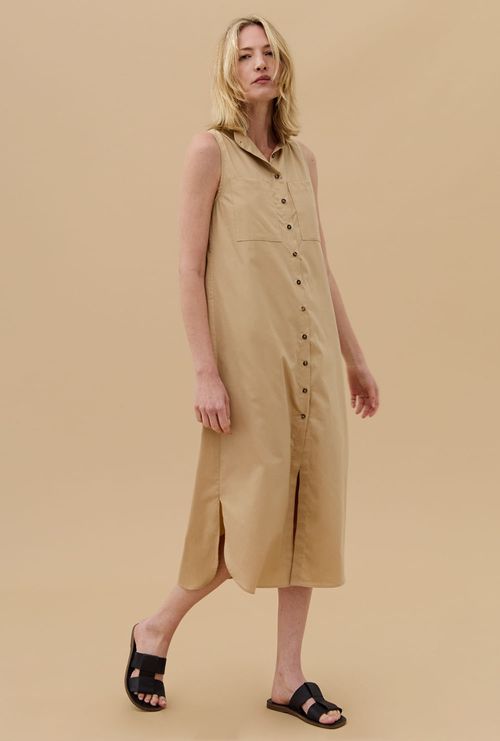 Chemise Eva em Algodão Egípcio Bege Escuro