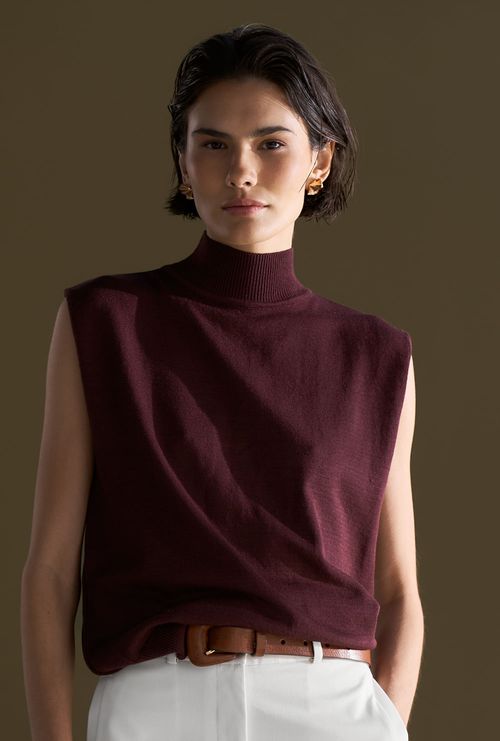 Blusa Em Tricot CoraCorá Berinjela