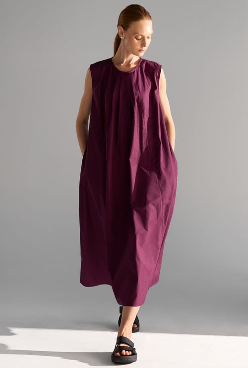 Vestido Midi Evase Tortuga Bordeaux