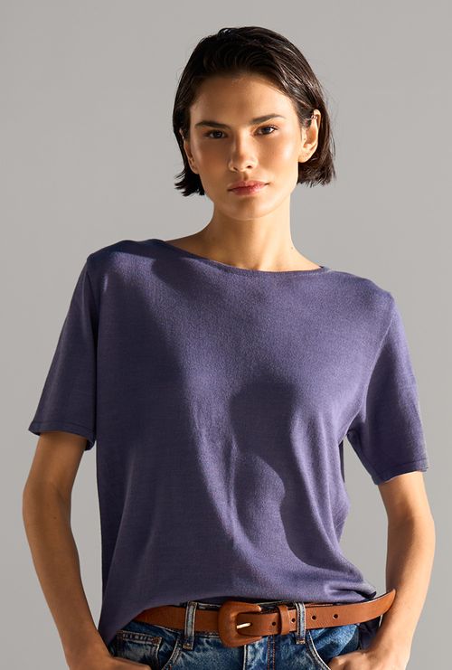 Blusa Tricot Itaca Azul Jeans