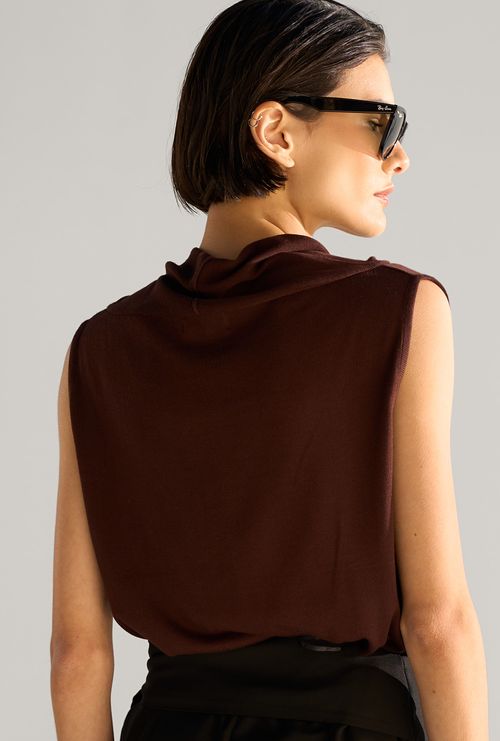Regata Isabela Tricot Marrom