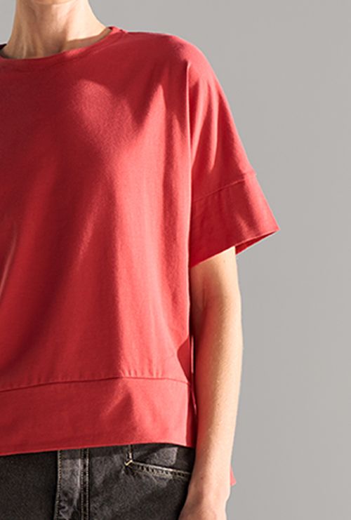 T-Shirt Elmali em Algodão Egípcio Rosa Blush