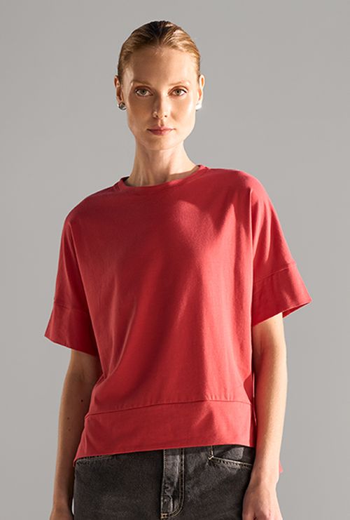 T-Shirt Elmali em Algodão Egípcio Rosa Blush