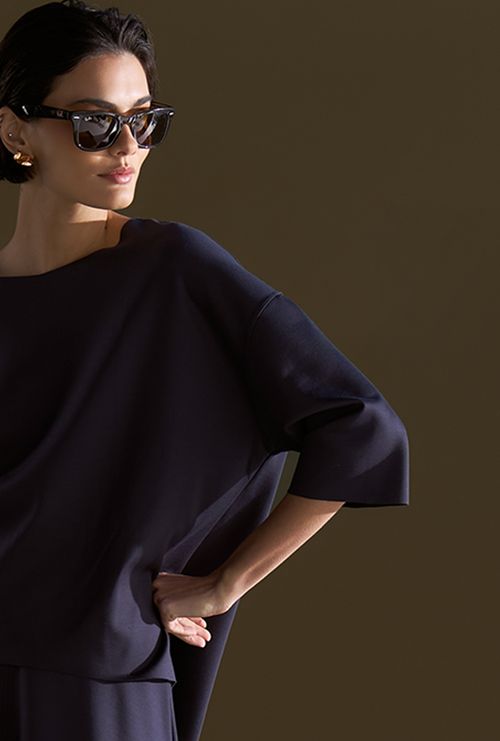 Blusa Eko Lyocell Azul Noite