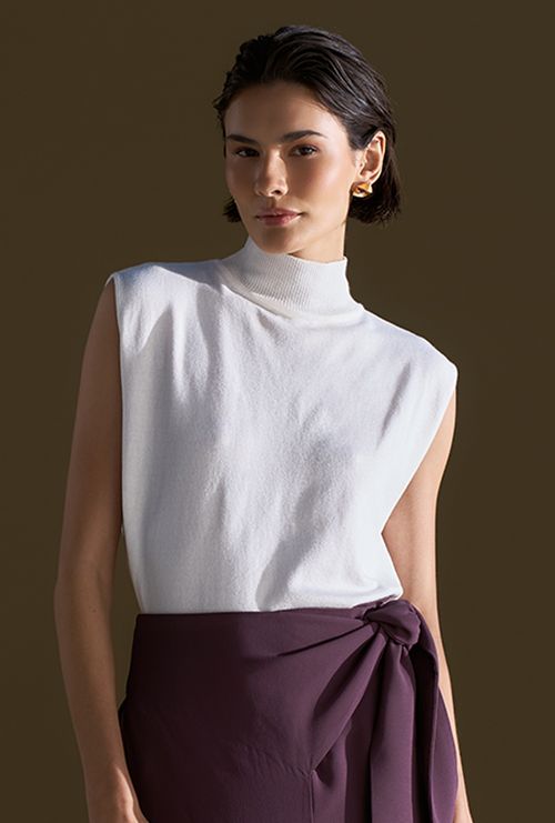 Blusa Em Tricot CoraCorá Off White