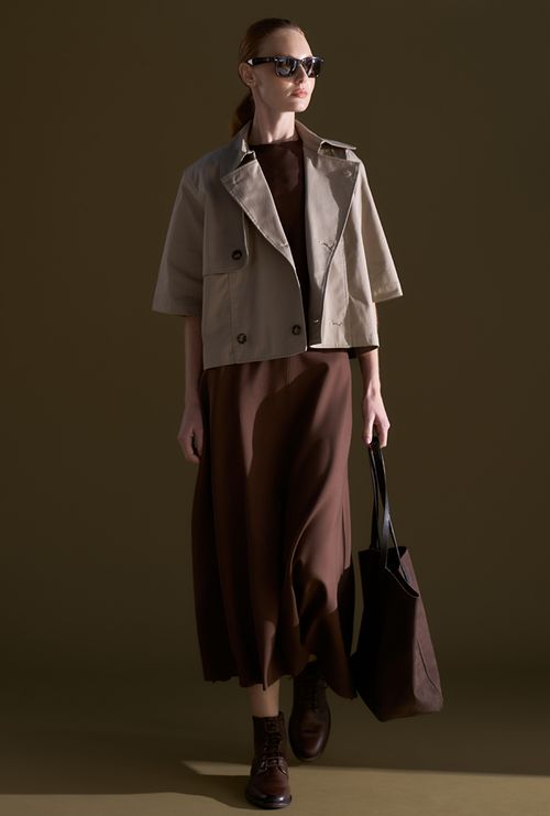 Saia Perugia Lyocell Marrom Café