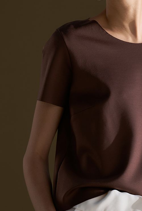 Blusa La Mona Lyocell Marrom Café