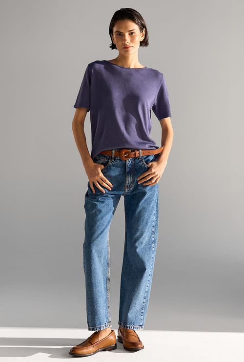 Calça Reta Gaia Jeans Medio