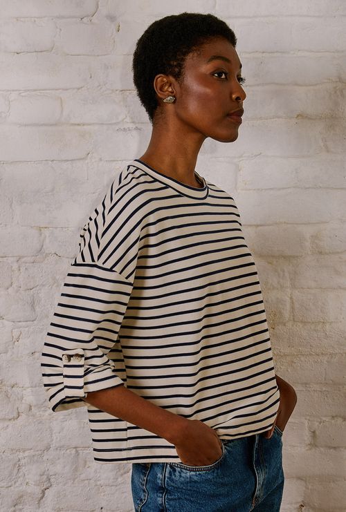 Blusa Croacia Listra Marinho