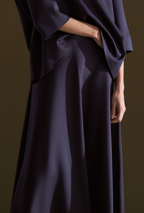 Saia Perugia Lyocell Azul Noite