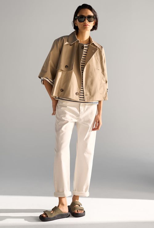 Calça Reta Gaia Jeans Off White