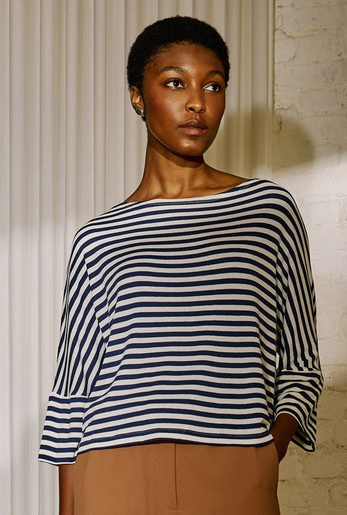 Blusa Organi Listra Marinho
