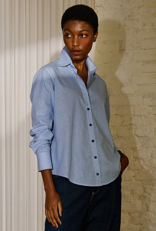 Camisa Grossé Slim Azul Ceu
