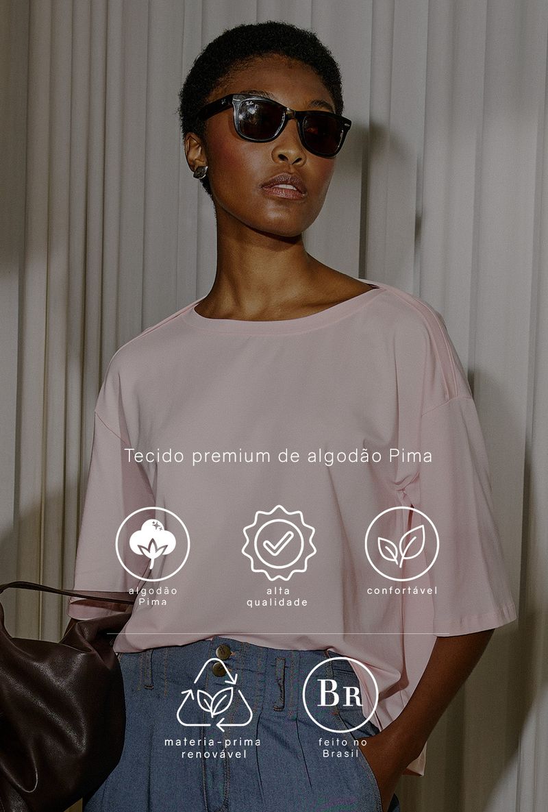 06 T-Shirt Genovesa Rosa quartzo certificado
