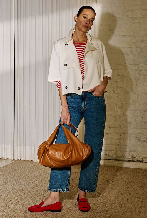 Bolsa James em Couro Caramelo