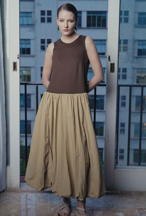 Vestido Gilbert Marrom Café