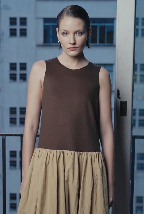 Vestido Gilbert Marrom Café
