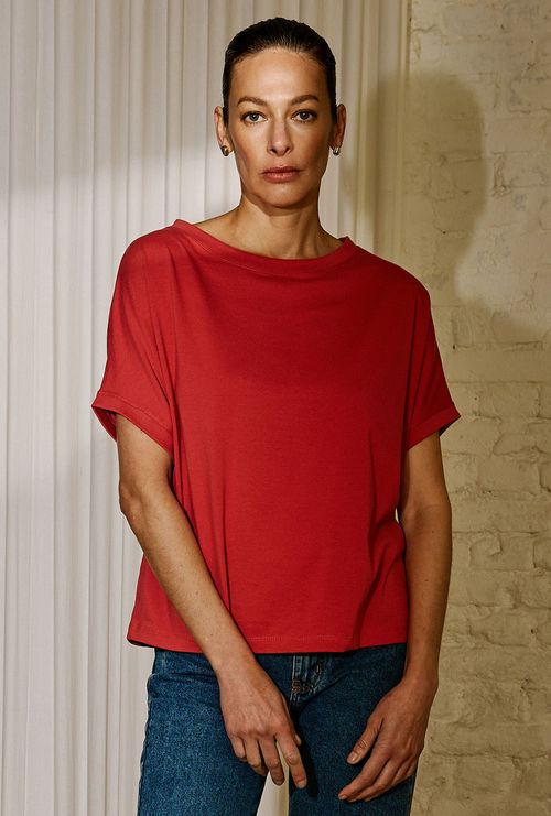 Blusa Meros Gola Canoa Rosa Blush