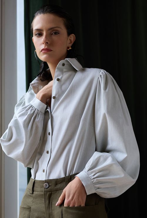 Camisa Manga Longa Guishan Verde Oliva